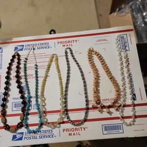 6ct Assorted Women's Beaded Necklaces - Multi-Color Set